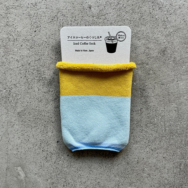 6-1007 ｜オーガニックコットン アイスコーヒーのくつした　切り替え
