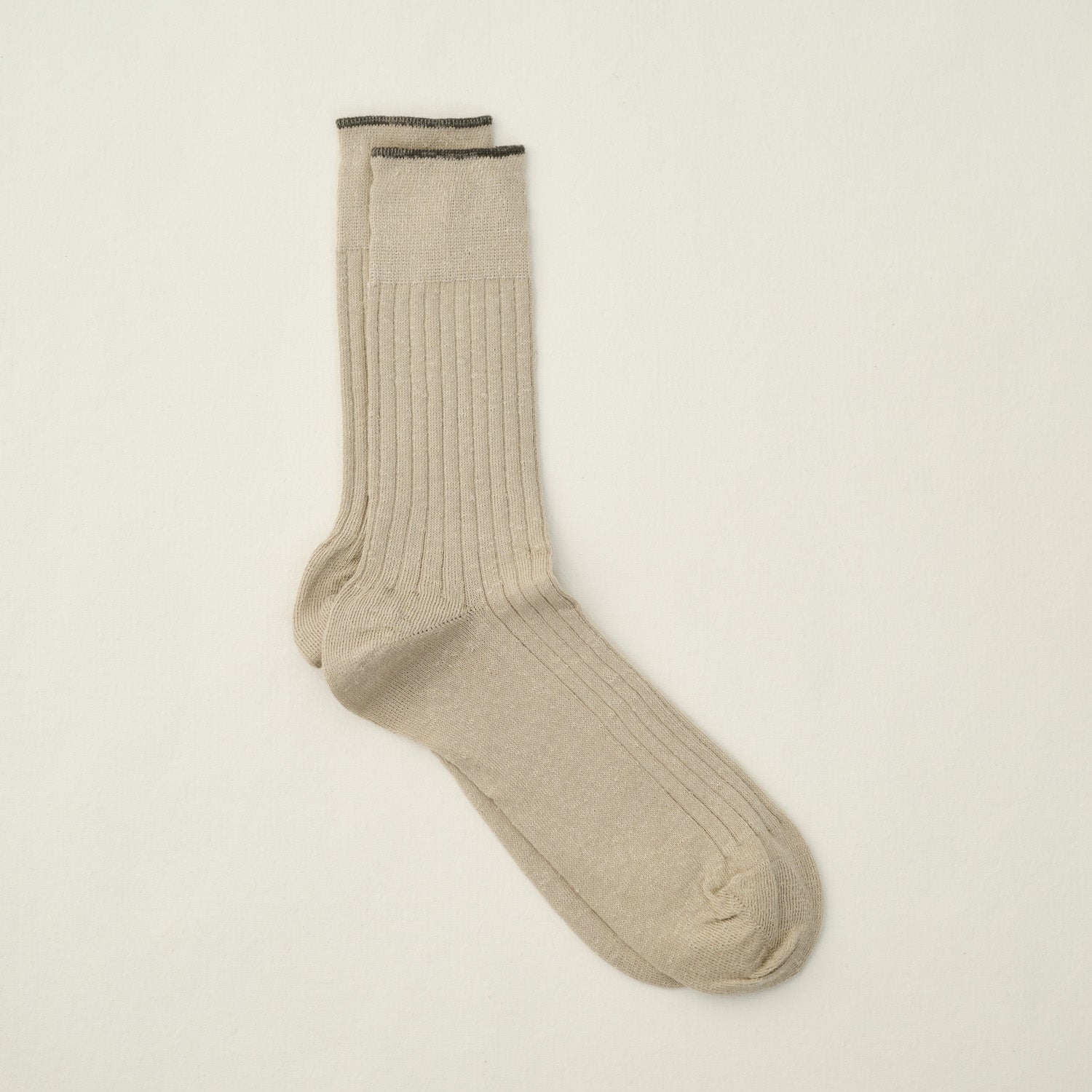4-2010｜Linen Ribbed Socks