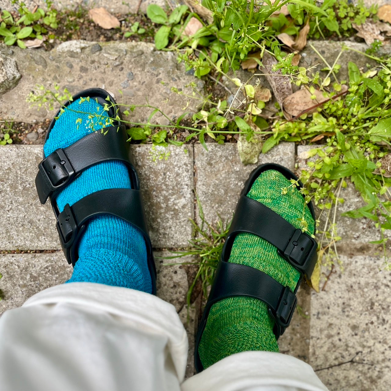 5-5011｜Linen Moss Stitch"PLOOT" Socks