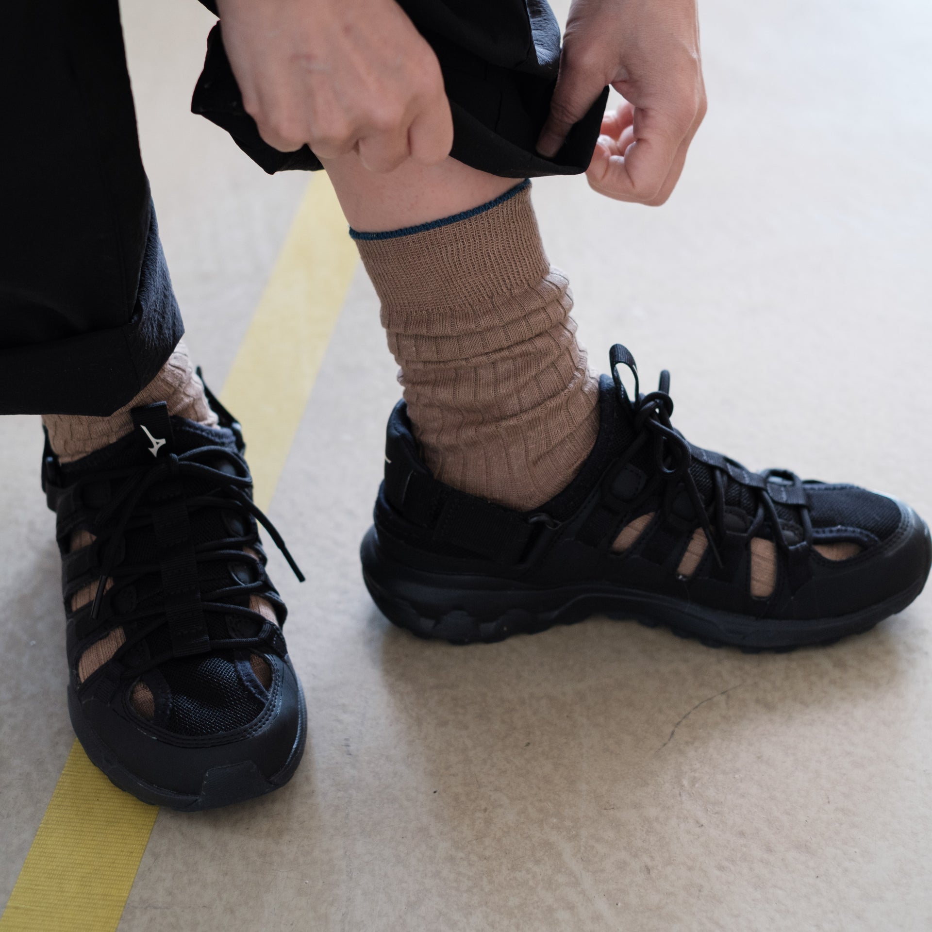 4-2010｜Linen Ribbed Socks