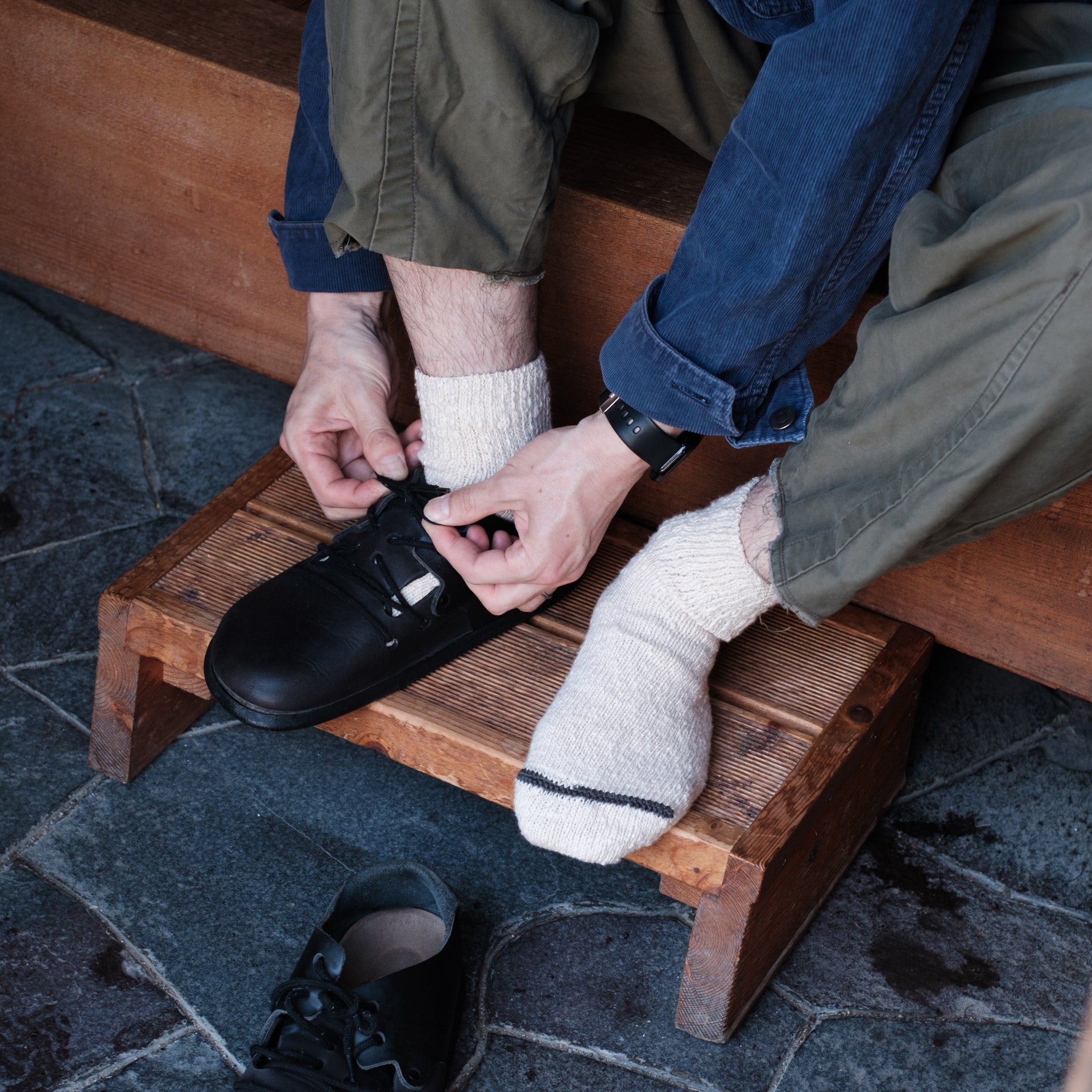 7-5012｜"GARABOU" ORGANIC COTTON ANKLE SOCKS