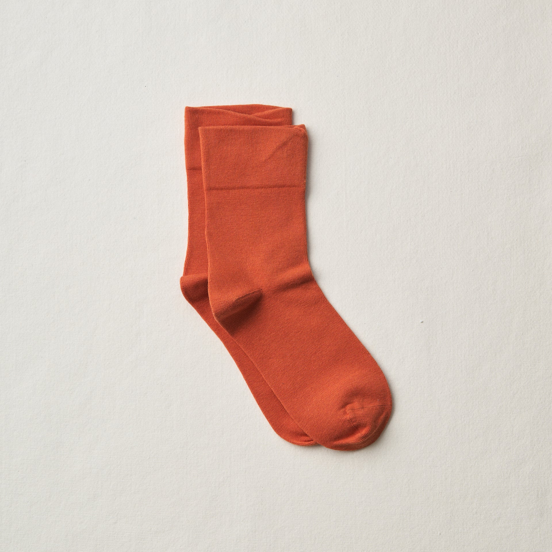 4-1000｜Organic Cotton Rubber Free Plain Socks