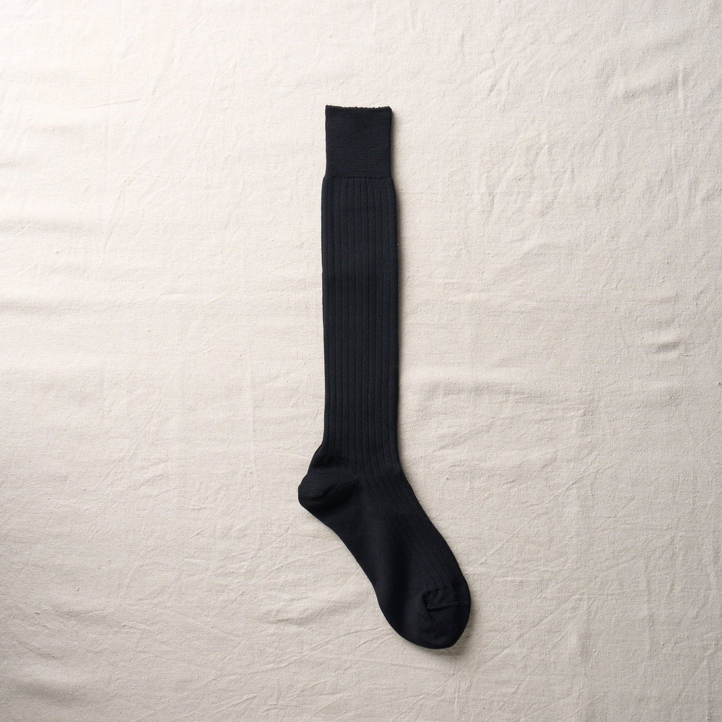 4-1003｜Organic Cotton Ribbed Knee Socks