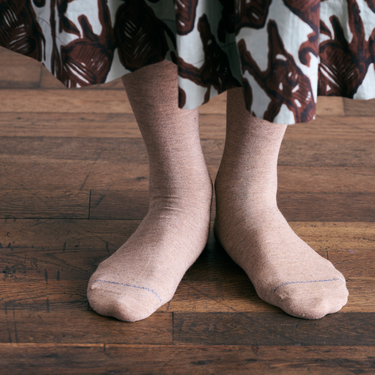 7-5017｜Organic Cotton Blended Yak Knee Socks