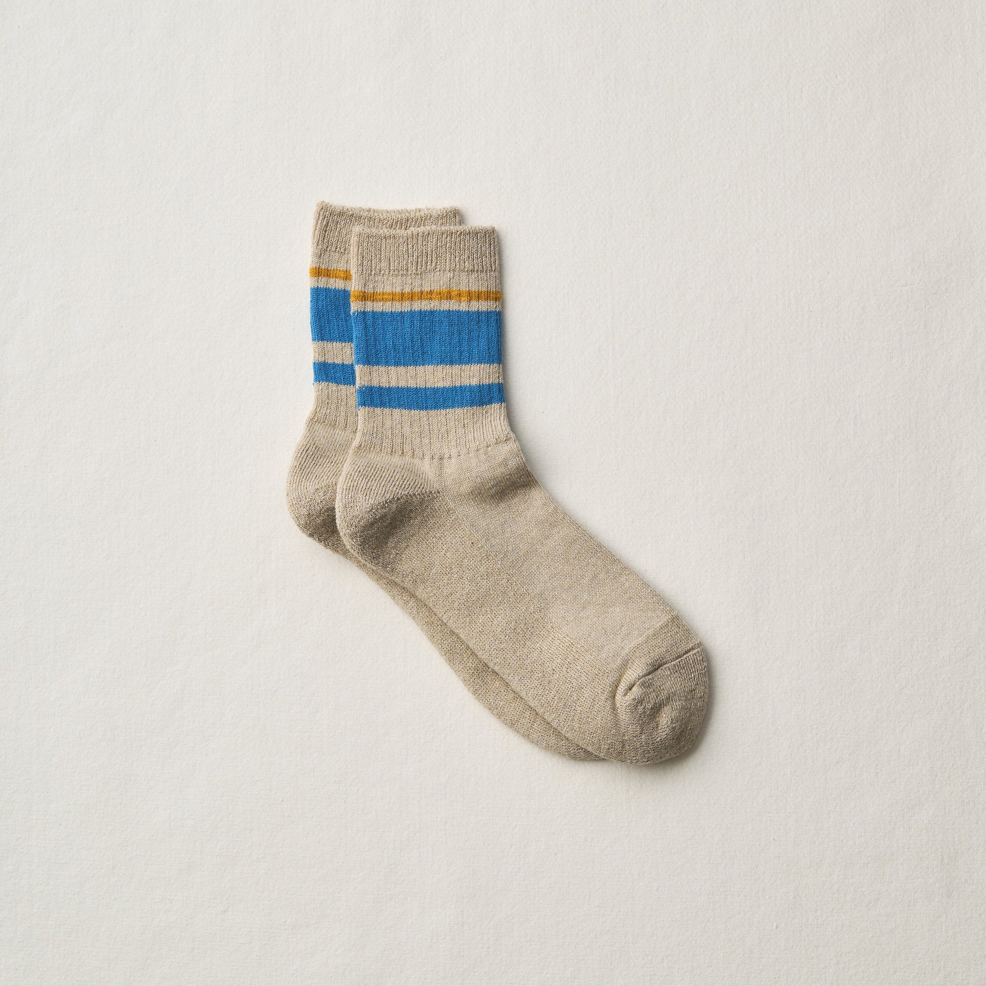 4-2018｜Organic Cotton Linen Pile Sole Line Socks