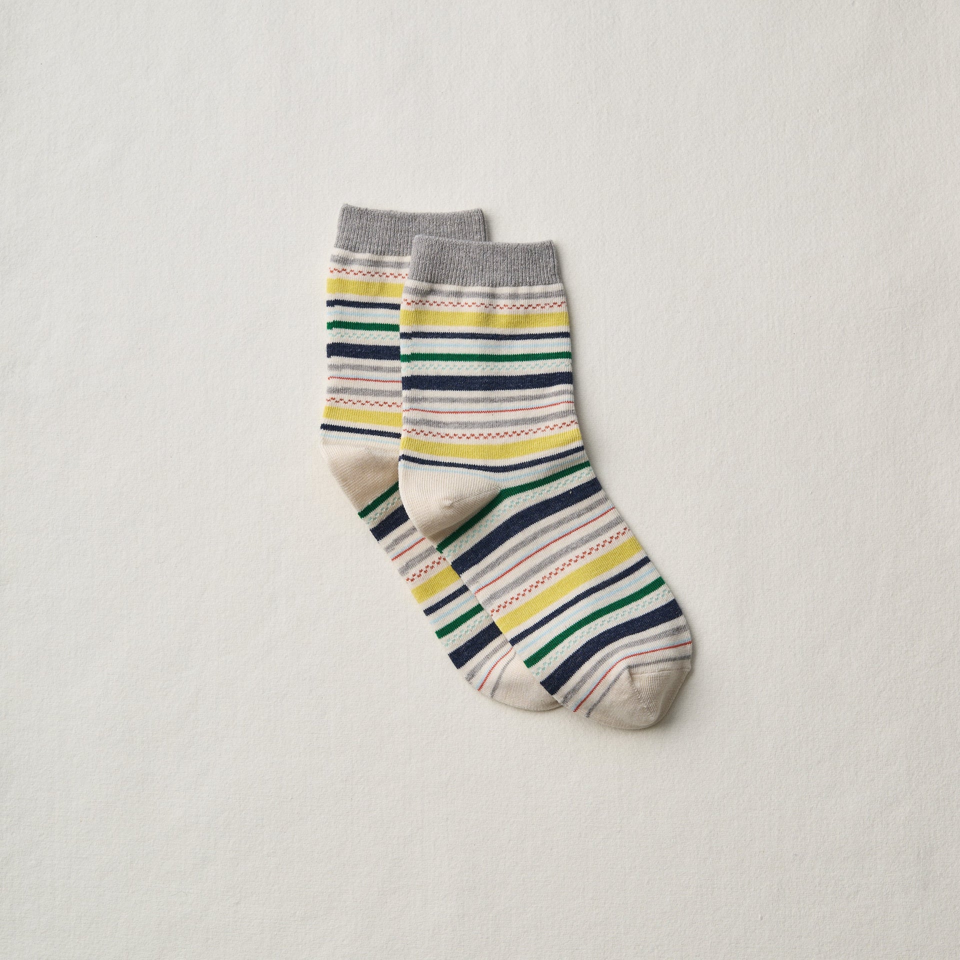 4-2019｜Organic Cotton Multi Stripe Socks