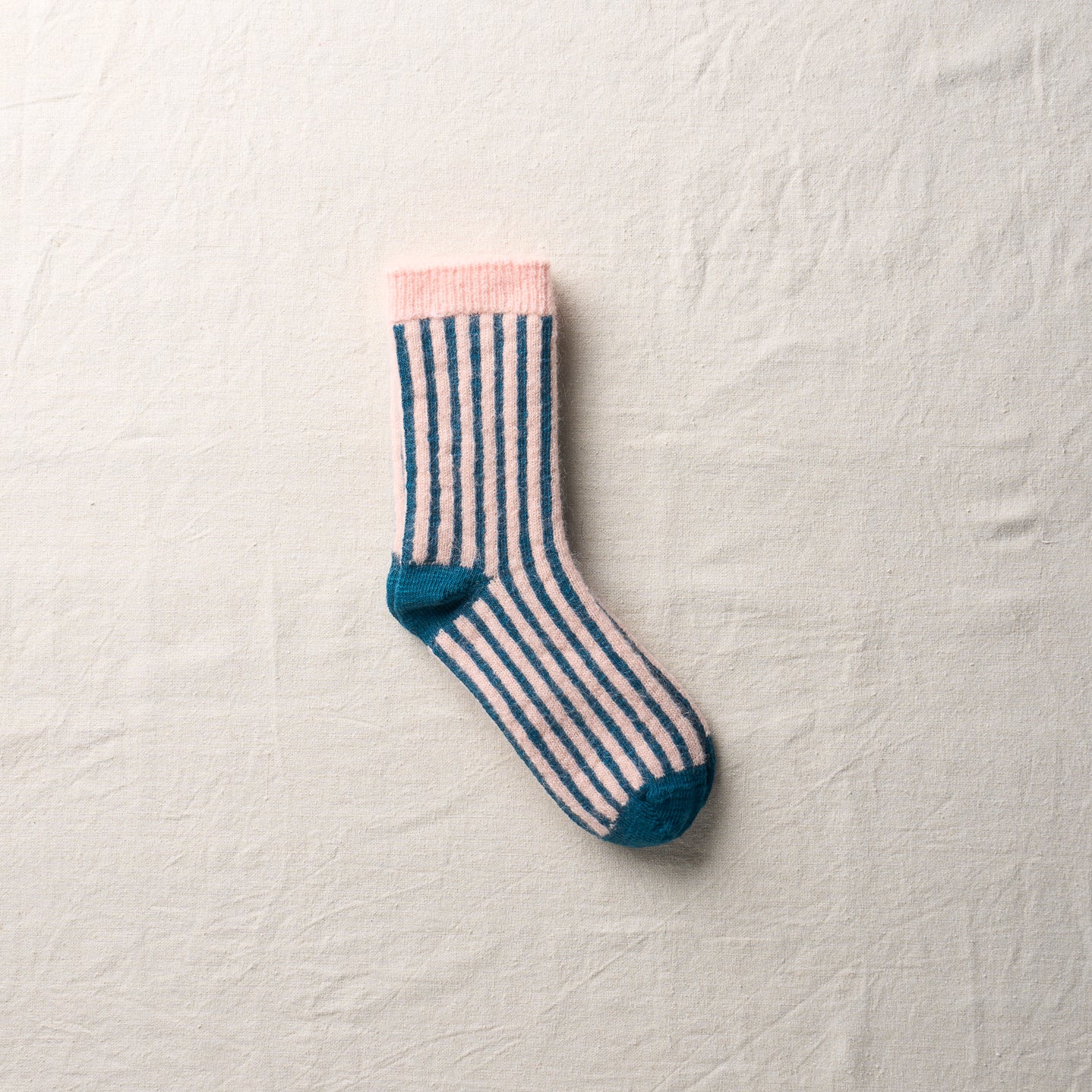 4-4005｜Organic Cotton Mohair Stripes Socks