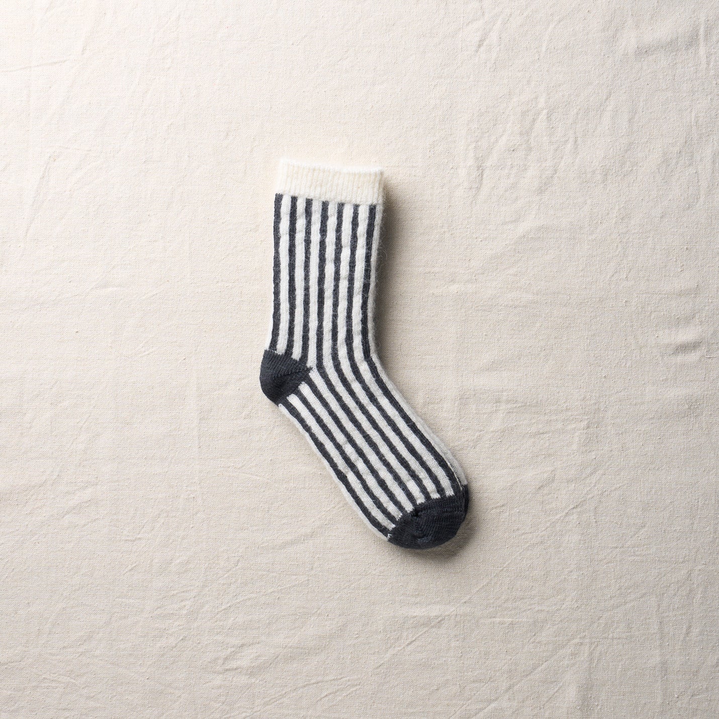 4-4005｜Organic Cotton Mohair Stripes Socks