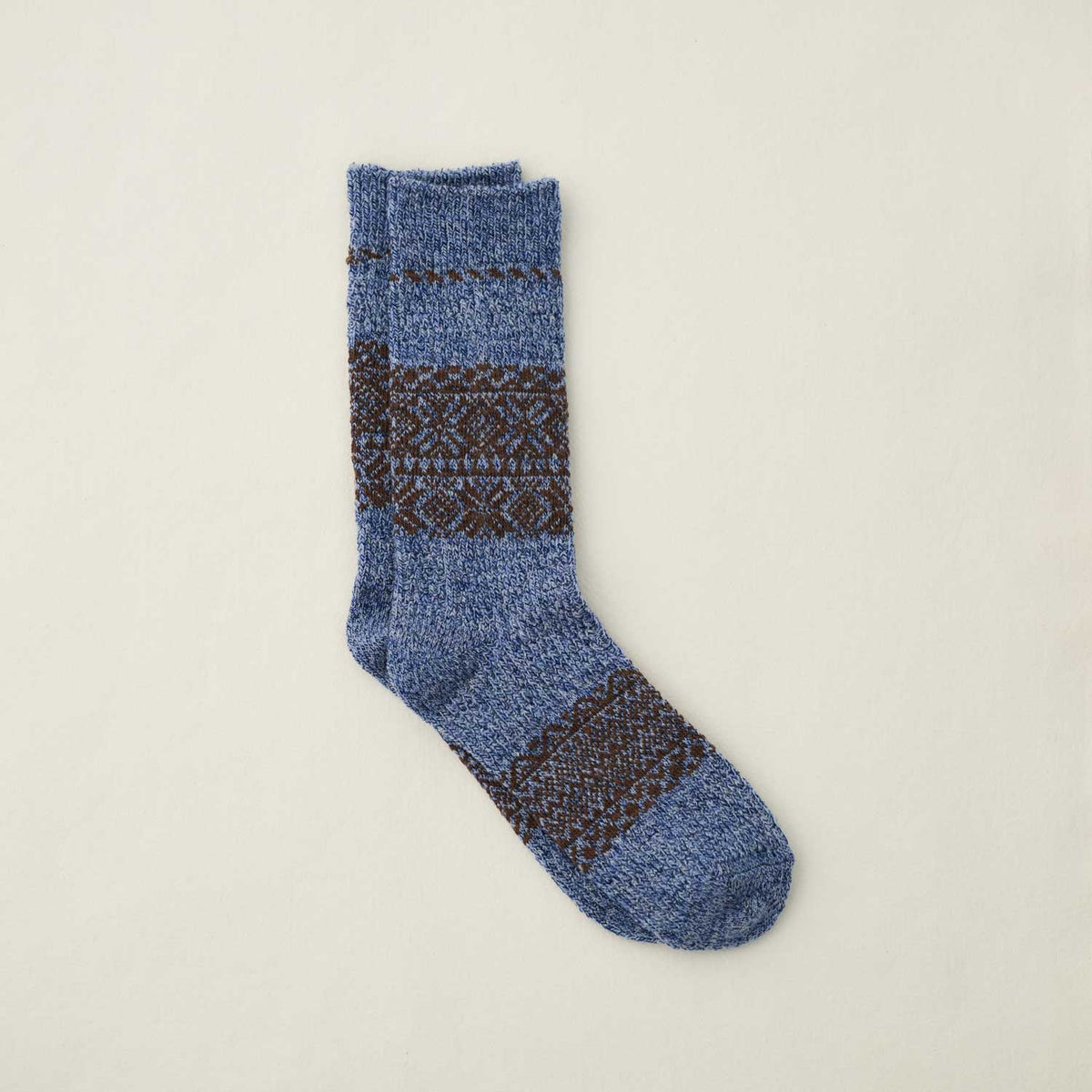 4-4028｜Wool Organic Cotton Snow Pattern Socks