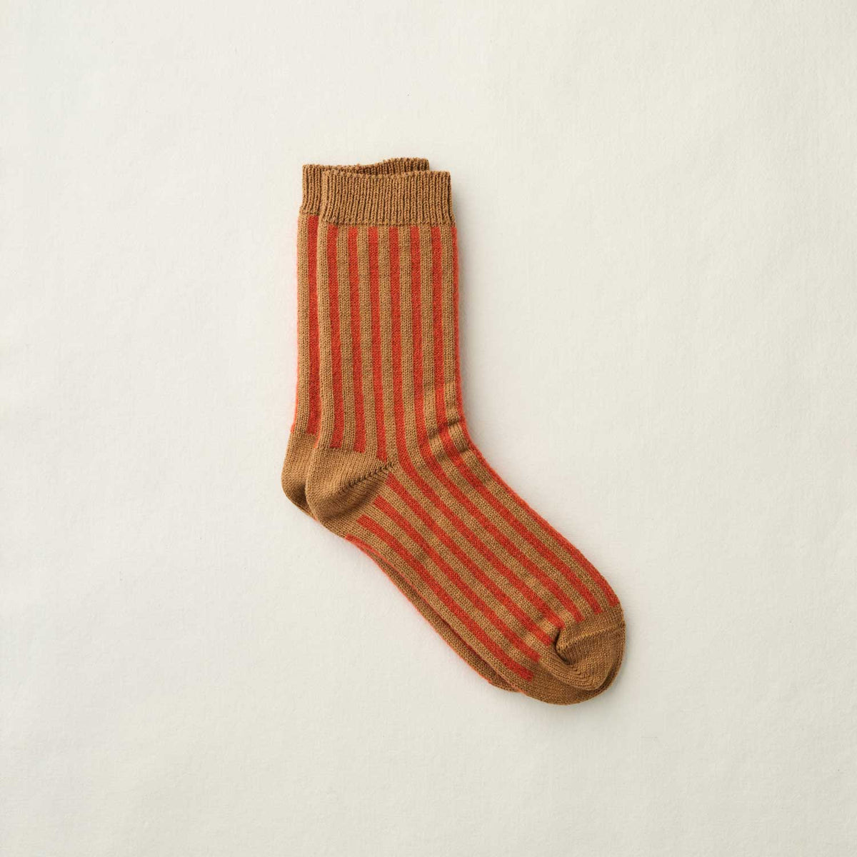 4-4031｜Organic Cotton Mohair Stripes Socks