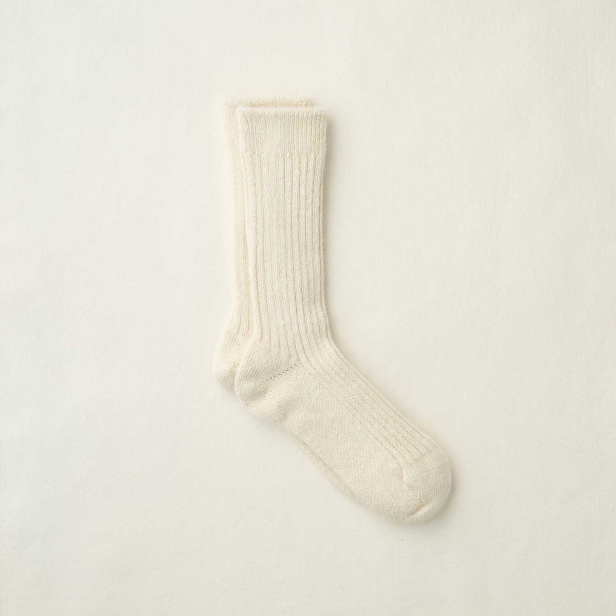 4-4033｜Alpaca Linen Ribbed Socks