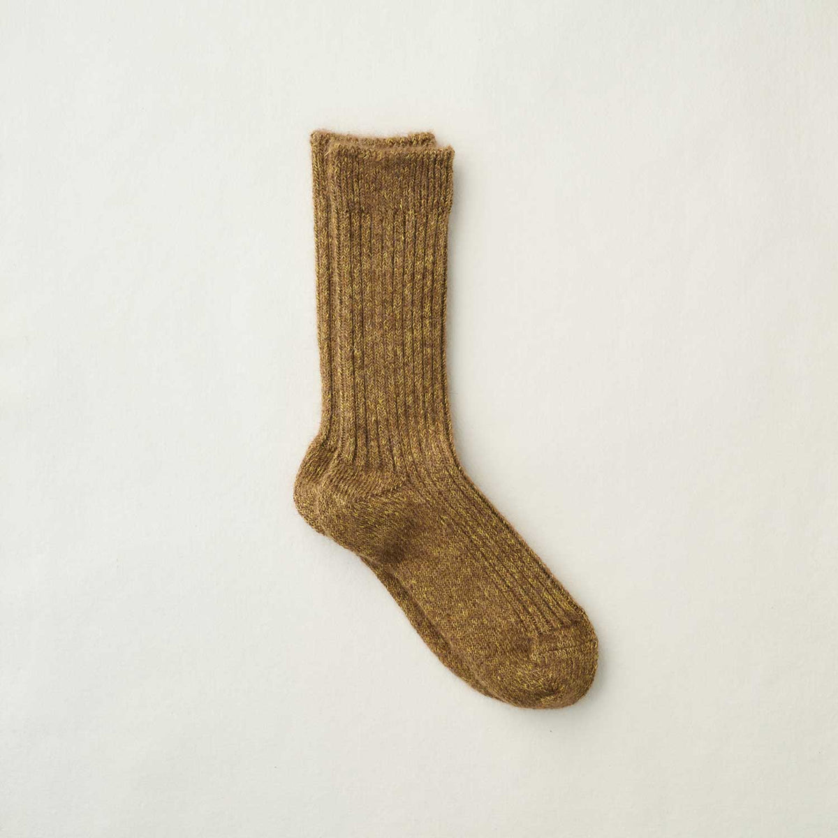 4-4033｜Alpaca Linen Ribbed Socks