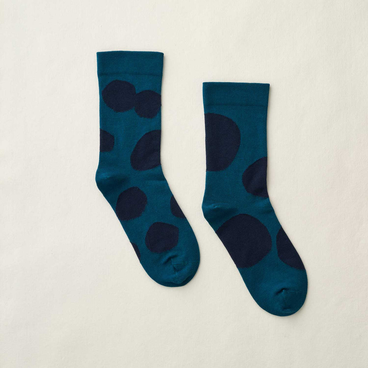 4-4035｜Organic Cotton Rubber Free Natural Dot Socks