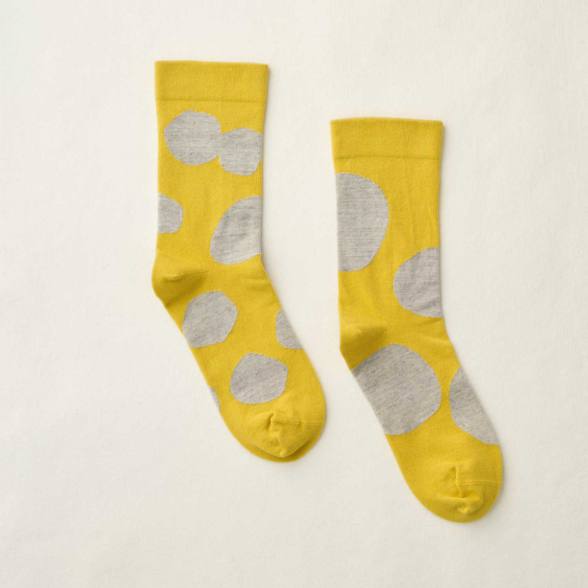4-4035｜Organic Cotton Rubber Free Natural Dot Socks