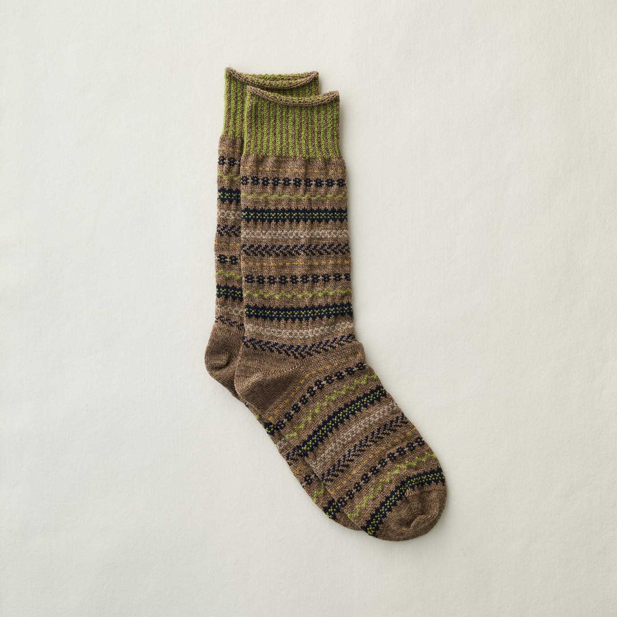4-4038｜Wool Fair Isle Socks