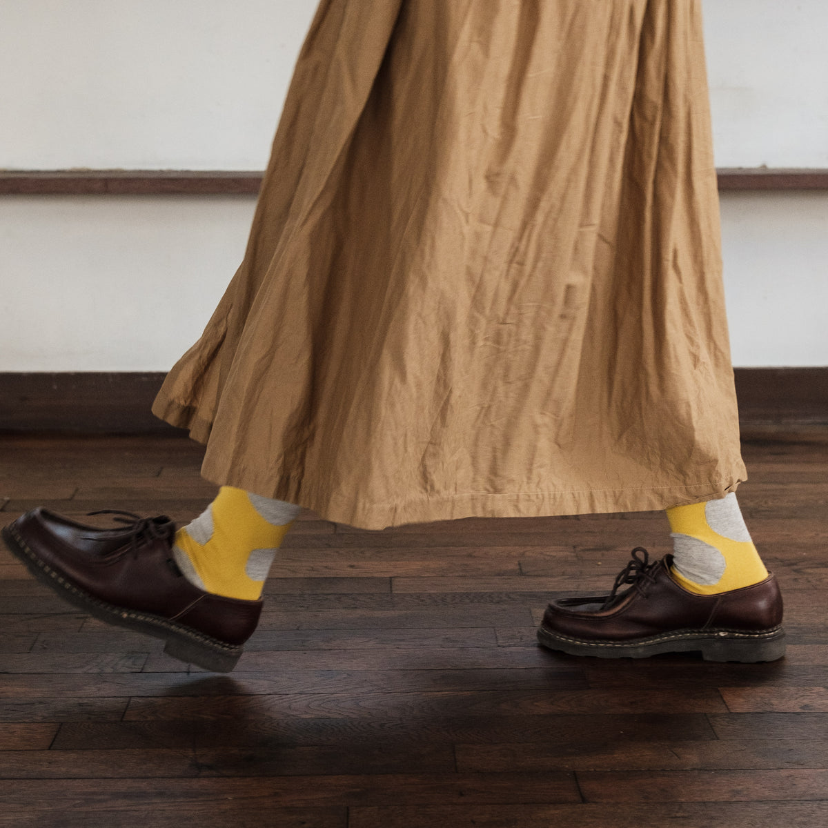 4-4035｜Organic Cotton Rubber Free Natural Dot Socks