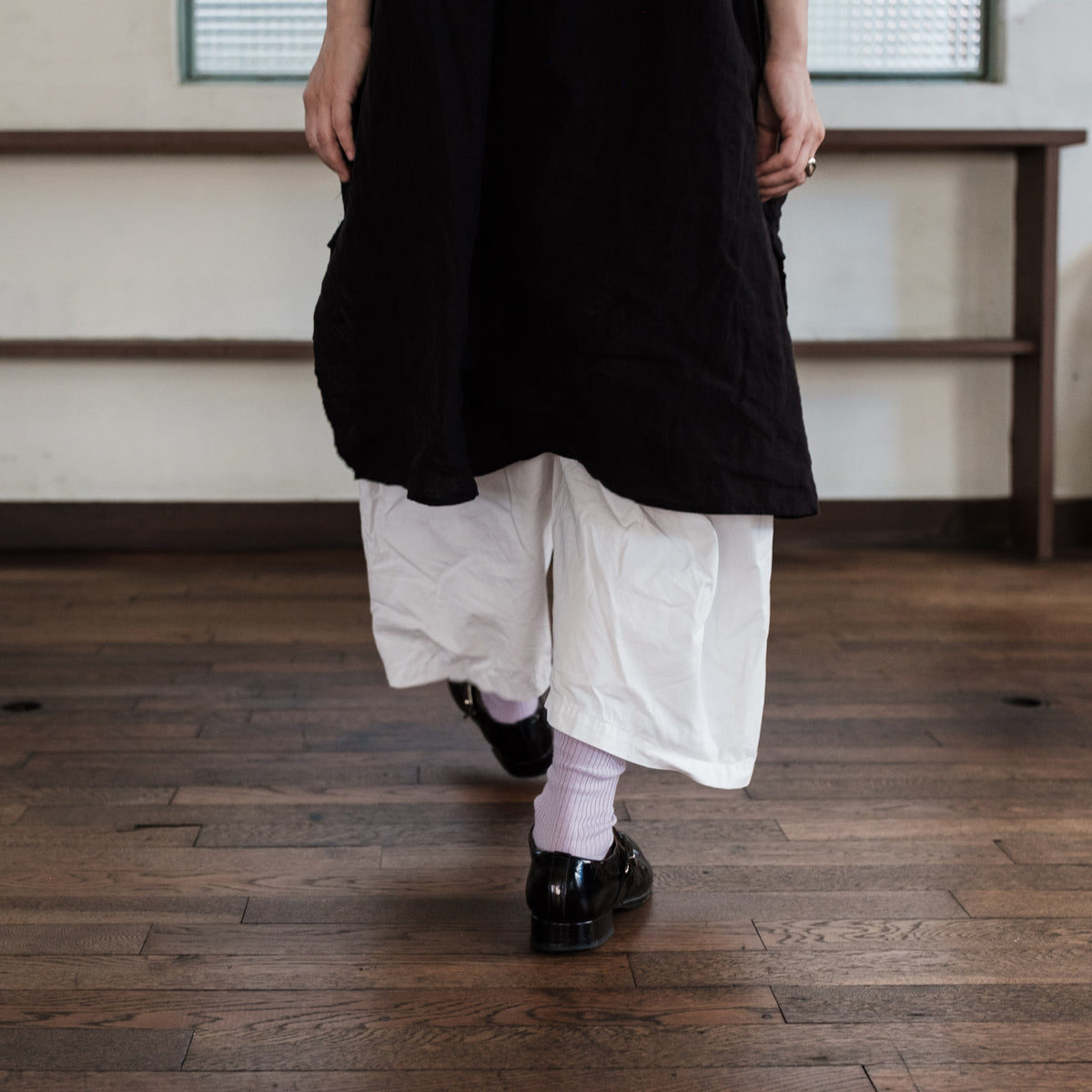 4-4039｜Wool Middle Gauge Ribbed Socks