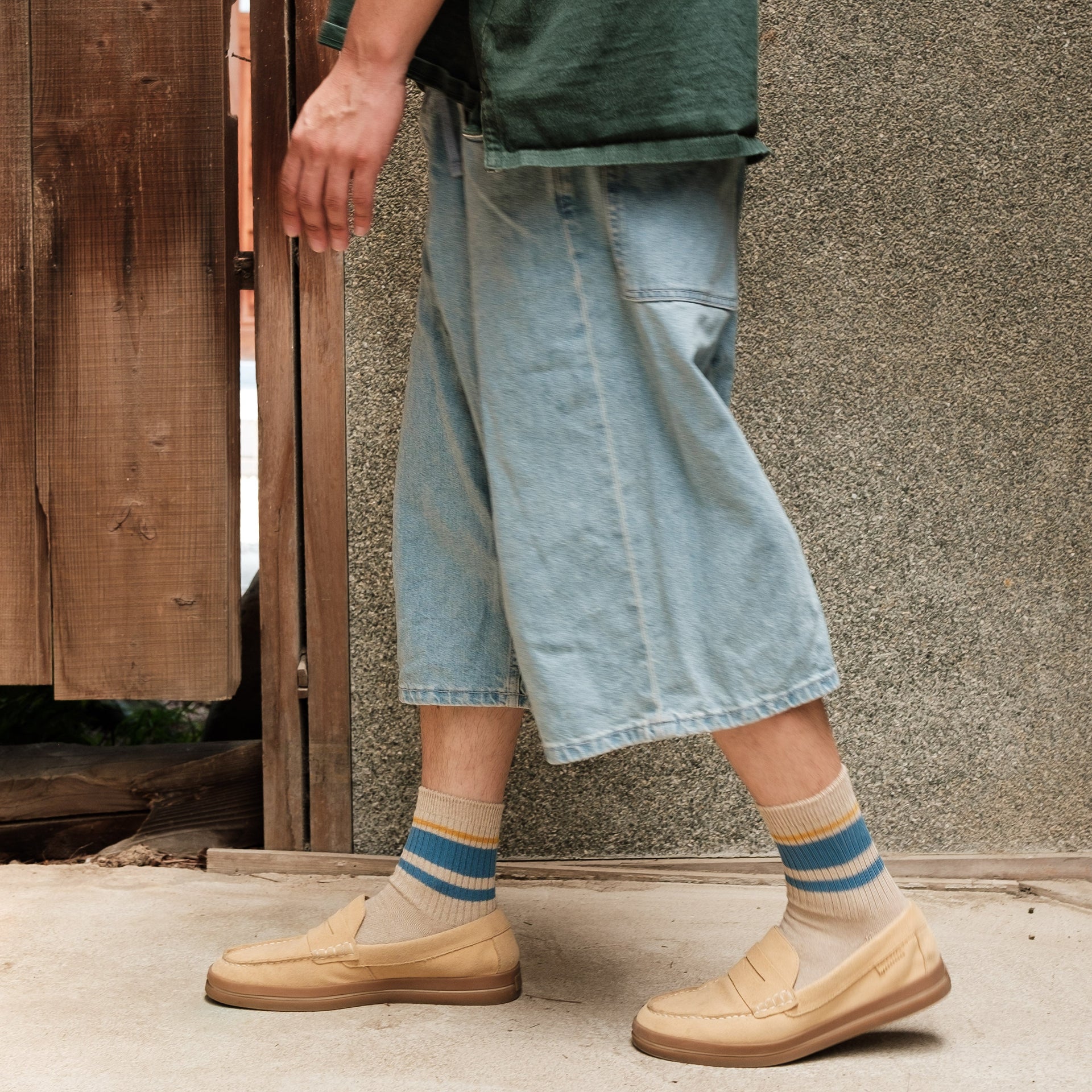 4-2018｜Organic Cotton Linen Pile Sole Line Socks