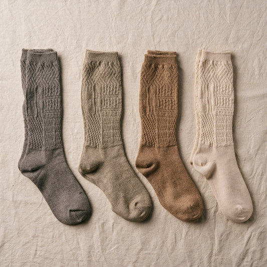 7-5019｜Organic Cotton Yak Knitting Patterns Socks