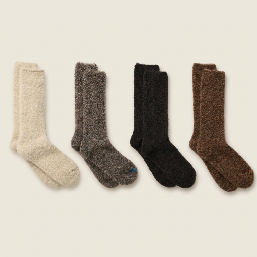 7-5031｜Alpaca Loop Slipper Socks