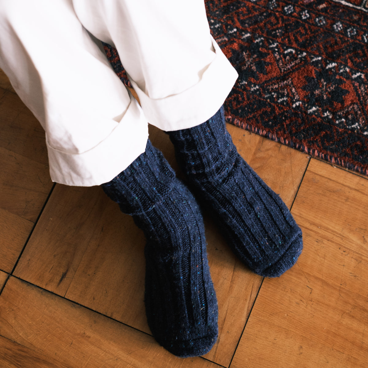 4-4029｜Recycled Wool Organic Cotton Low Gauge Socks