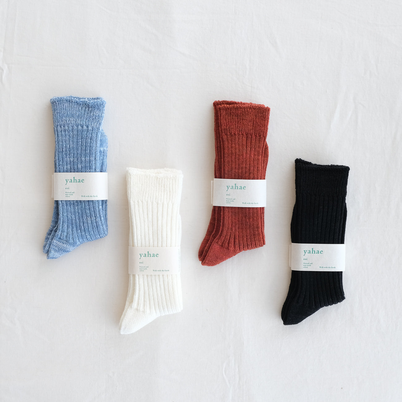 4-4007｜Linen Wool Ribbed Socks