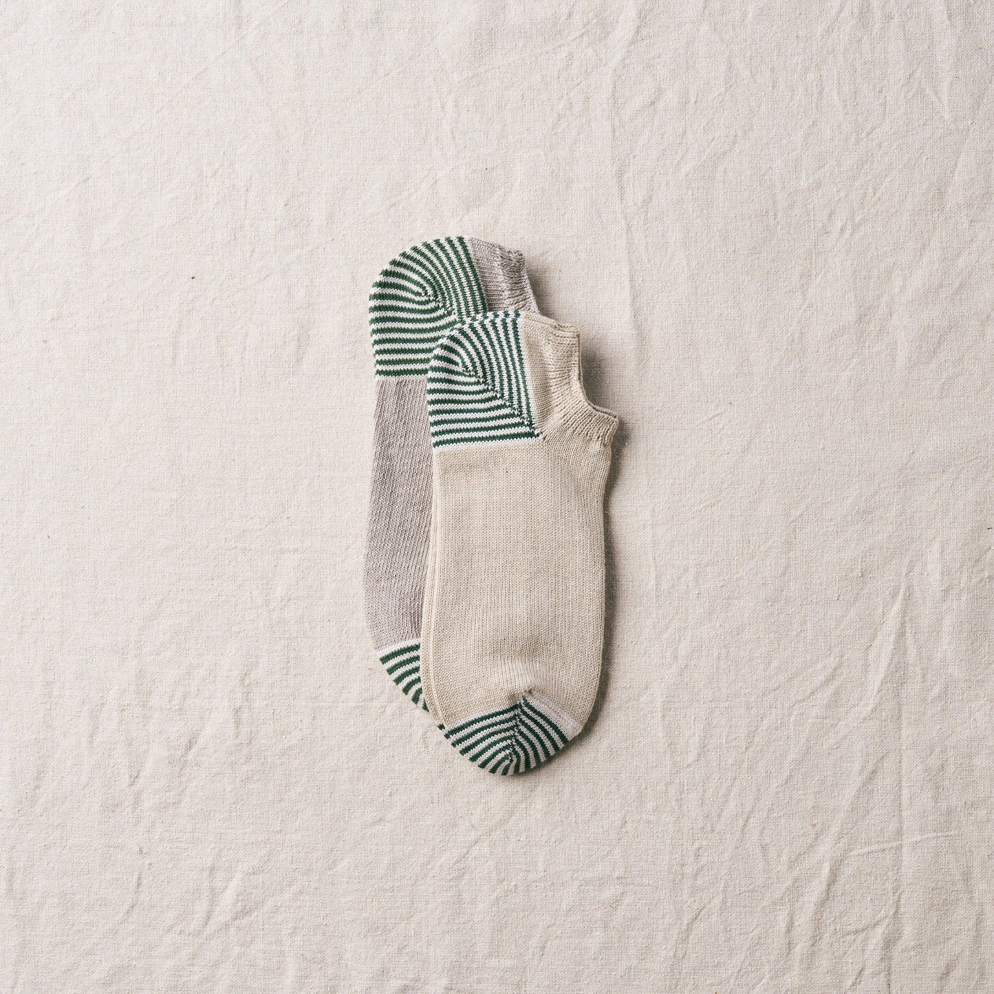 Organic Cotton Linen Sneaker Socks｜7-5013