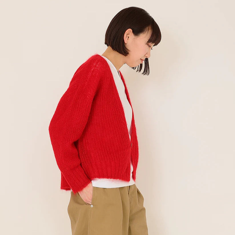 to touch｜TO24K-04　キッドモヘヤ 畦トグルカーデ