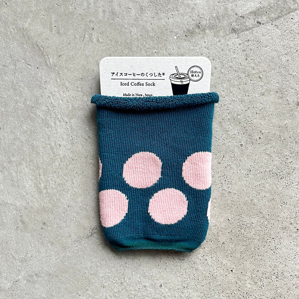 6-1008｜オーガニックコットン アイスコーヒーのくつした　ドット