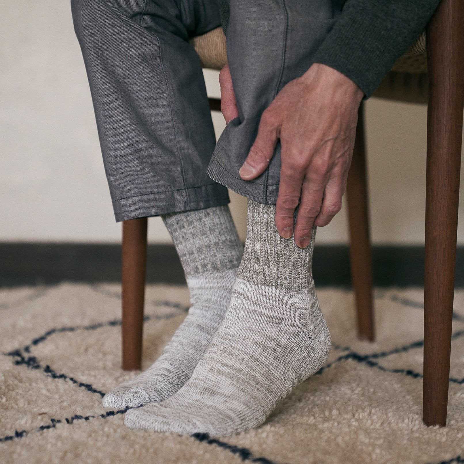 7-5004｜ORGANIC COTTON ANKLE PILE SOCKS