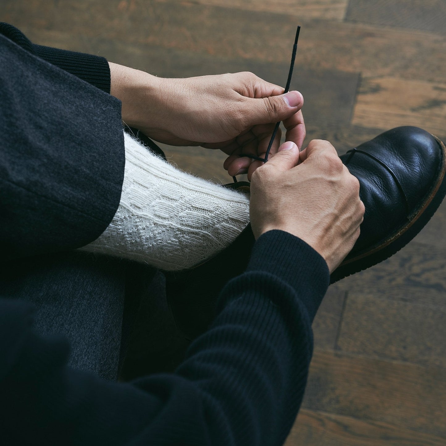 7-5008｜ALPACA CABLE PATTERN SOCKS